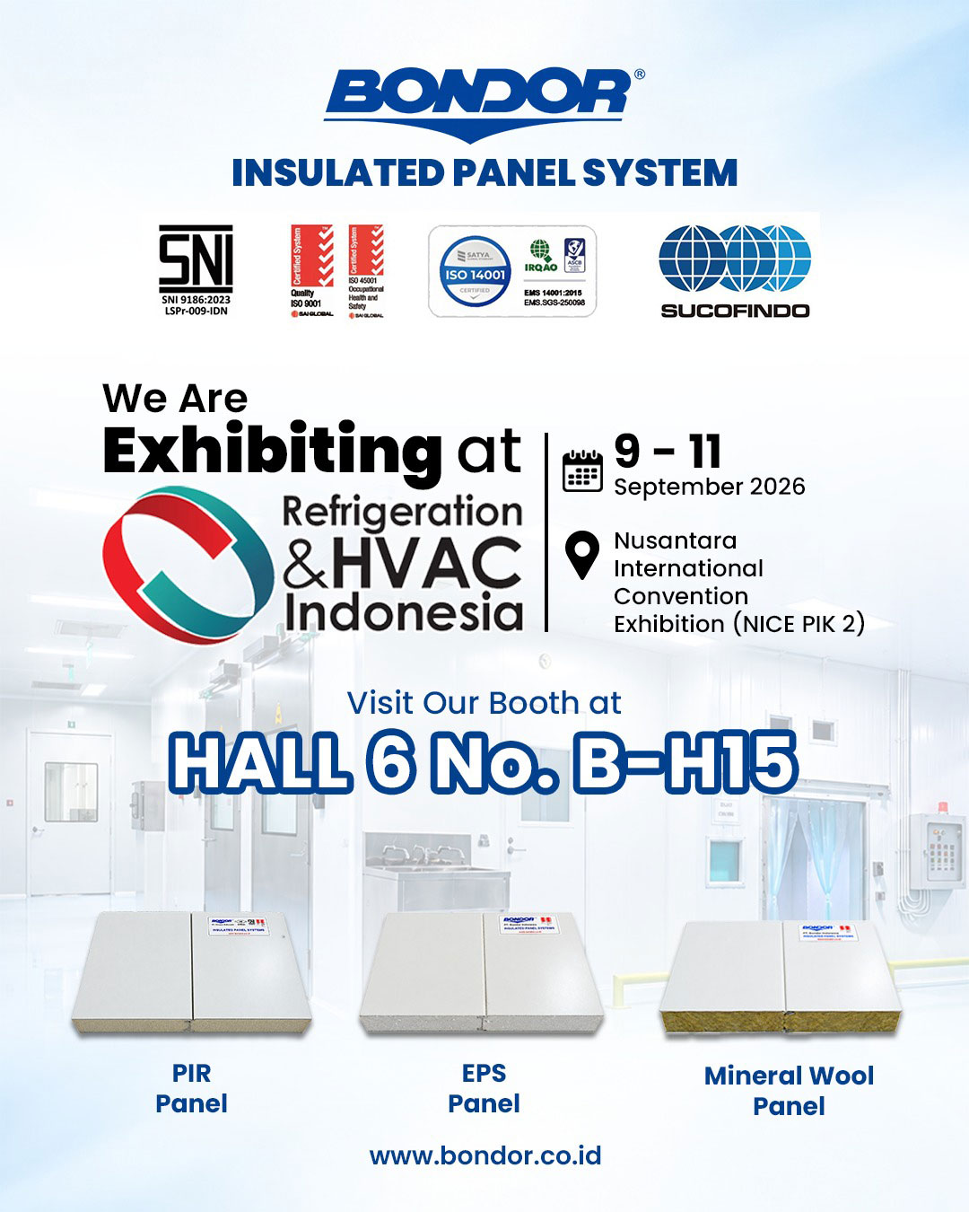 PT Bondor Indonesia Hadir di Refrigeration & HVAC Indonesia 2026